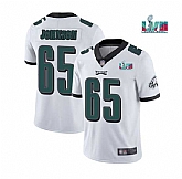 Men & Women & Youth Philadelphia Eagles #65 Lane Johnson White Super Bowl LVII Patch Vapor Untouchable Limited Stitched Jersey,baseball caps,new era cap wholesale,wholesale hats